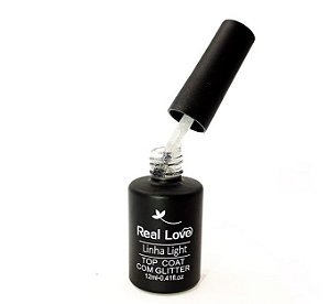Top Coat com Glitter 12ml Real Love
