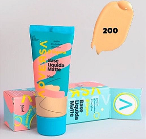 BASE LIQUIDA MATTE VEGANA ADVERSA COR 200 30ML
