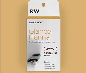 KIT GLANCE HENNA CASTANHO ESCURO RARE WAY