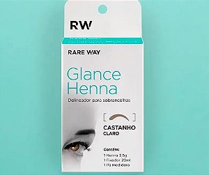 KIT GLANCE HENNA CASTANHO CLARO RARE WAY