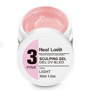 GEL CONSTRUTOR REAL LOVE 3 PINK 30 ML