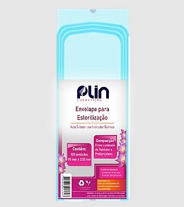 ENVELOPE PARA ESTERILIZAÇAO AUTO SELANTE C/ 100 UNI PLIN COSMETICOS