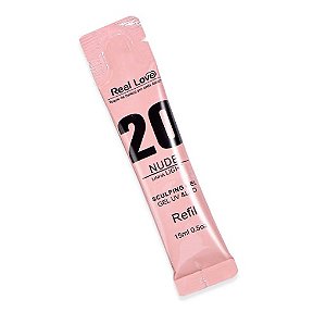 REFIL DE GEL CONSTRUTOR REAL LOVE 20 NUDE 15 ML