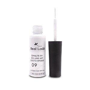 ESMALTE EM GEL LINE ART (EFEITO SPIDER) 10ML COR 09 REAL LOVE