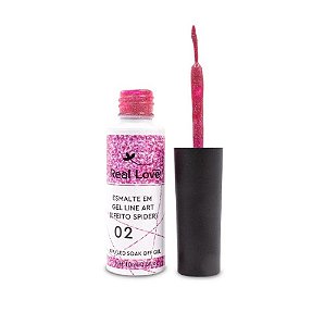 ESMALTE EM GEL LINE ART (EFEITO SPIDER) 10ML COR 02 REAL LOVE