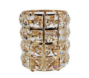 PORTA PINCEL LUXO COM CRISTAIS
