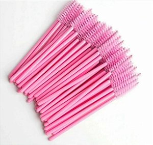 PACOTE DE ESCOVINHA PARA EXTENSAO DE CILIOS COM 50 UNI ROSA