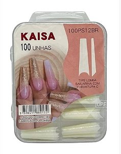 TIPS BAILARINA EXTRA LONGA LEITOSA 100UN  KAISA