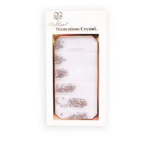 CARTELA DE STRASS PRATA PARA UNHA REAL LOVE
