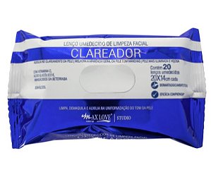 LENÇO UMEDECIDO DE LIMPEZA FACIAL CLAREADOR MAX LOVE