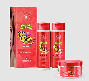 KIT CAPILAR MELANCIA BABASOUL COM 3 ITENS SOUL COSMETICOS