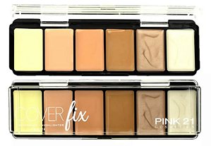 PALETA CORRETIVO E ILUMINADOR CREMOSO COVER FIX COR 01 PINK 21