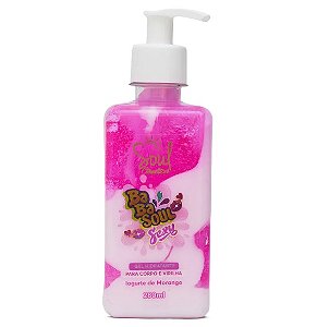 GEL HIDRATANTE CORPO E VIRILHA IOGURTE DE MORANGO 280ML SOUL COSMETICOS
