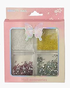 KIT DECORACAÇAO CAVIAR COM STRASS REAL LOVE