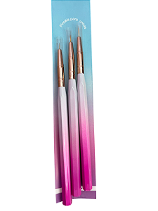 KIT DE PINCEL COM 3UNI PARA UNHAS DAFU
