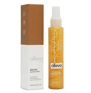 BRUMA FIXADORA GLOW OURO 130ML ALLEVA
