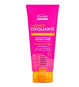 SABONETE ESFOLIANTE FACIAL EXTRATO DE PITAYA 100ML FACE BEAUTIFUL