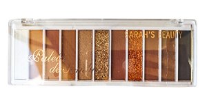 PALETA DE SOMBRA COM 11 CORES COR 01 SARAH'S BEAUTY