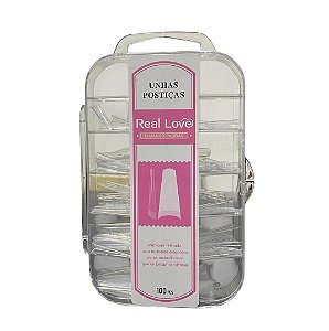 CAIXA DE TIPS BAILARINA TRANSPARENTE 100 PÇS REAL LOVE