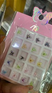 DECORAÇAO PARA UNHA BORBOLETA 3D DAFU