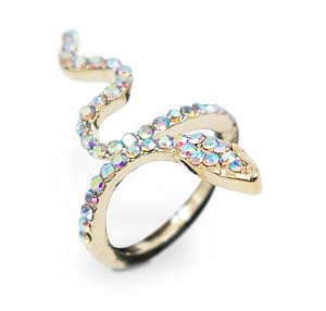 ANEL DE UNHA PARA FOTO SERPENTE COM STRASS FURTA COR REAL LOVE