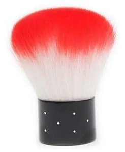 ESPANADOR POMPOM DEGRADE VERMELHO PEQUENO