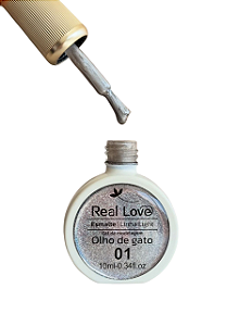 ESMALTE EM GEL REFLETIVO OLHO DE GATO 10ML COR 01 REAL LOVE