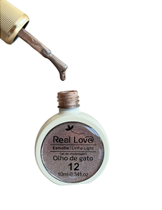 ESMALTE EM GEL REFLETIVO OLHO DE GATO 10ML COR 12 REAL LOVE