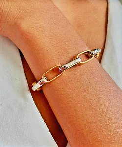 PULSEIRA DOURADO E PRATA
