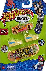 Skate De Dedo Hot Wheels Fingerboard Profissional Com Tênis