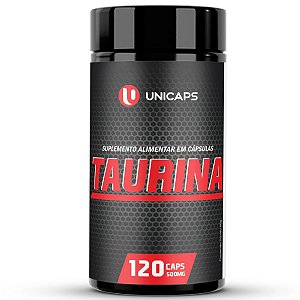 Taurina 120 Cápsulas 500mg - Unicaps