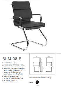 CADEIRA BLM08F - BLUME DIRETOR FIXA PRETO