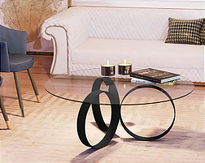MESA DE CENTRO 8060 LUXO PRETO FOSCO - JB BECHARA