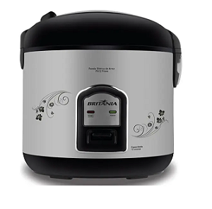 PANELA ARROZ BRITANIA PRIME PA12 PRETO/PRATA 127V - 066401069