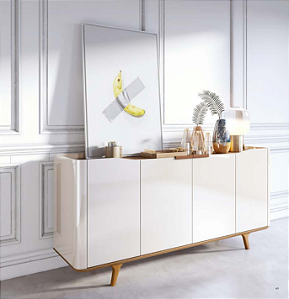 BUFFET ARC IMCAL 1,6M OFF WHITE/NATURE - IMCAL