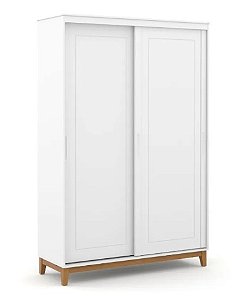 ROUPEIRO MATIC NATURE LAQUEADO 2P DE CORRER BCO SOFT/ECO WOOD