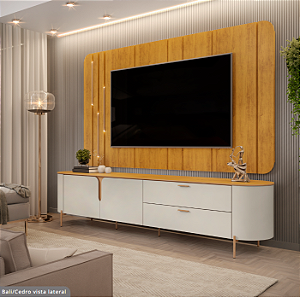 BANCADA COM PAINEL CELINE DJ 2.41 BALI/CEDRO