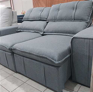 ESTOFADO DORIS GRALHA AZUL 2726 2L LINHO FOAM