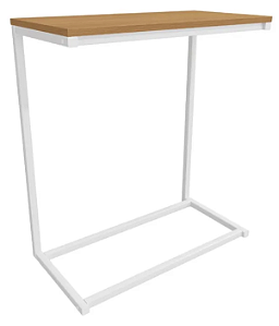 MESA DE APOIO KAPPESBERG CANELA/BRANCO BRILHO - LINHA INDUSTRIAL