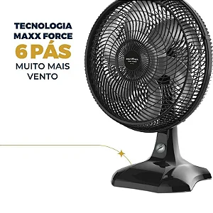VENTILADOR DE MESA BRITANIA BVT500 MAXX FORCE 50CM - PRETO