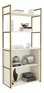 ESTANTE ALTA OFF WHITE / DOURADO - KAPPESBERG