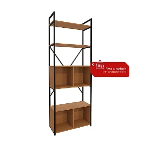 ESTANTE ALTA COM PORTA CANELA/PRETO FOSCO - KAPPESBERG