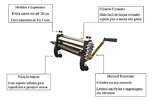 CILINDRO P/ MASSAS CASEIRAS 28CM MIRELLA