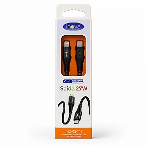 CABO LIGHTNING E USB-C INOVA 27W