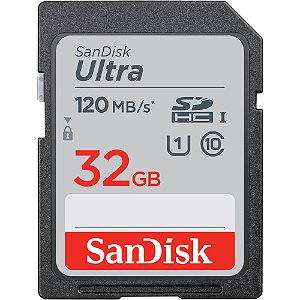 Cartão de Memória SDHC SanDisk Ultra 32GB 120MB/s