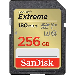 Cartão de Memória SDXC SanDisk Extreme 256GB 180MB/s