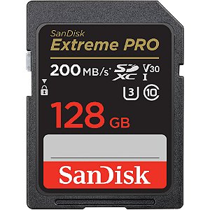 Cartão de Memória SDXC SanDisk Extreme PRO 128GB 200MB/s