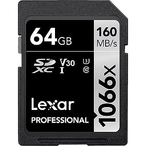 Cartão de Memória SDXC Lexar 64GB Professional 160MB/s 1066x