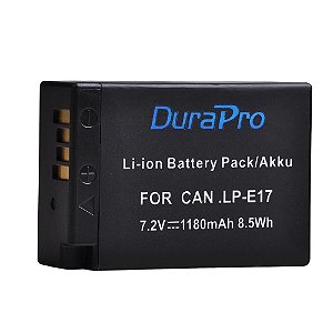 Bateria Durapro LP-E17 Lithium-Ion 1.180mAh para Câmeras Canon T6i T6s T7i SL2 SL3