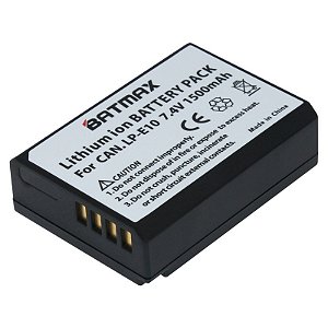 Bateria Batmax LP-E10 Lithium-Ion 7.4V 1.500mAh para Câmeras Canon T3, T5 e T6